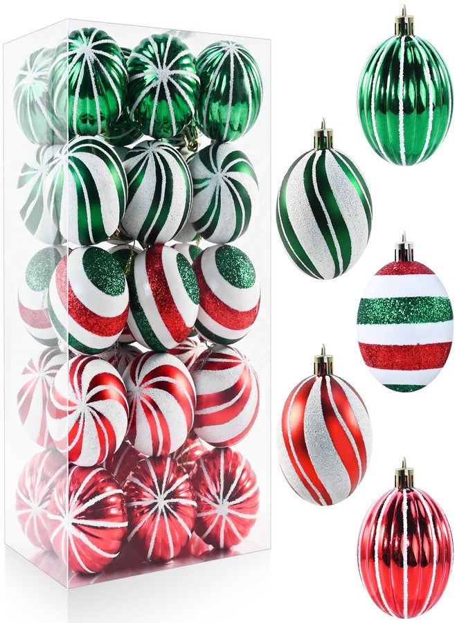 pyntop Christmas Balls Ornaments, 30Pcs Shatterproof Xmas Tree Decorations, Tree Hanging Ball Muti-Color Christmas Ball Ornament Set for Party Decoration Perfect Super Bulbs - Image 1